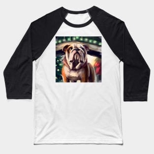 Cute Bulldog Drawing Baseball T-Shirt
